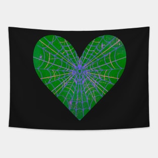 Spider Web Heart V48 Tapestry