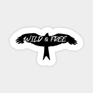 wild and free black eagle Magnet