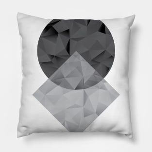 Grey Geometric Shapes Pillow