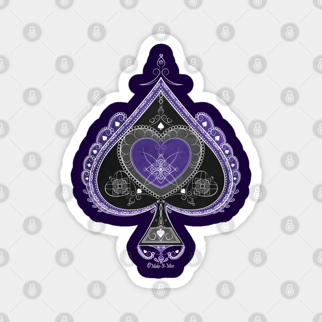 Delicate Ace of Spades Magnet by Make-It-Mico