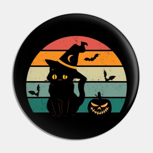 Vintage Cute Halloween Cat Animal Pin