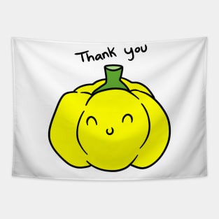 Thank You Yellow Bell Pepper Tapestry
