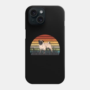 Vintage Sunset Pug Phone Case