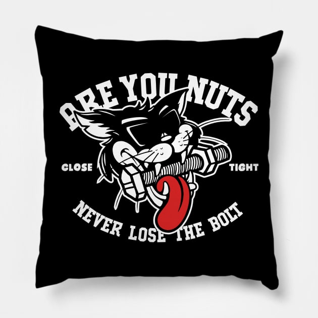 are you nuts Pillow by small alley co