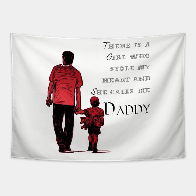 There is a girl who stole my heart and she calls me daddy Tapestry by Kibria1991