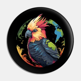 Cockatiel Earth Day Pin