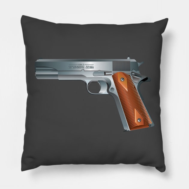 Colt 45 Pillow by hoopaman