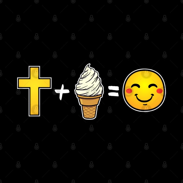 Christ plus Vanilla Ice Cream equals happiness Christian by thelamboy