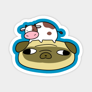 Pug Face and Mini Cow Magnet