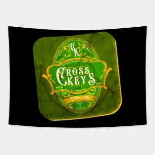 Vintage Pub Beer Mat Design Tapestry