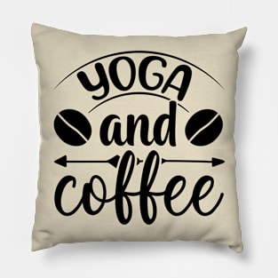 Yoga And Coffee Pillow