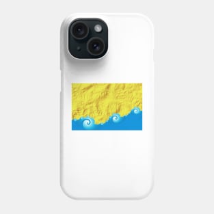 Abstract Sand and Waves Beach Background Phone Case