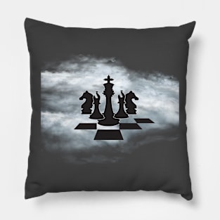 Chess board in clouds Pillow