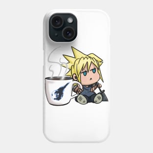 Chibi Cloud Coffee Kawaii Final Fantasy 7 Cloud Strife Phone Case