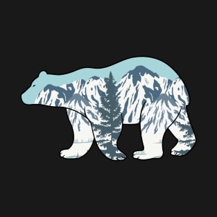 Polar Bear Alaska Mountain Wilderness Outdoors Wildlife Gift T-Shirt