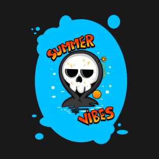 Summer Vibes, Sweating Skull T-Shirt