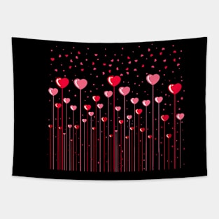 Hearts Flowers Valentines Day Cute Love Lover Tapestry