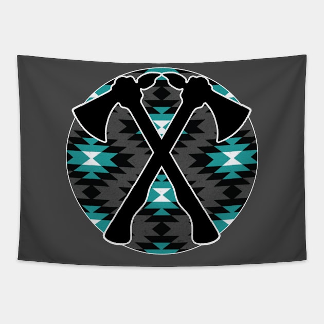 Tomahawk Pattern - 3 Tapestry by Brightfeather