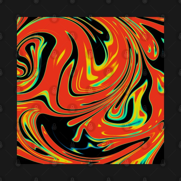 New Groove Retro Abstract Thermal Vision pattern by Alex-malibu