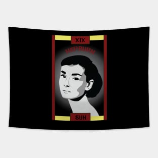 The Sun/Audrey Hepburn Card Tapestry