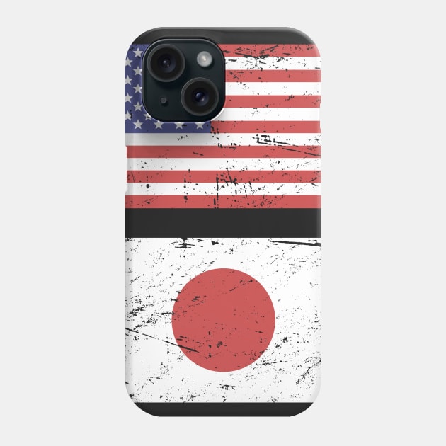 United States Flag & Japan Flag Phone Case by MeatMan