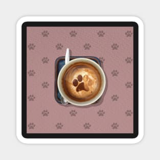 Cat Paw Cappuccino Magnet
