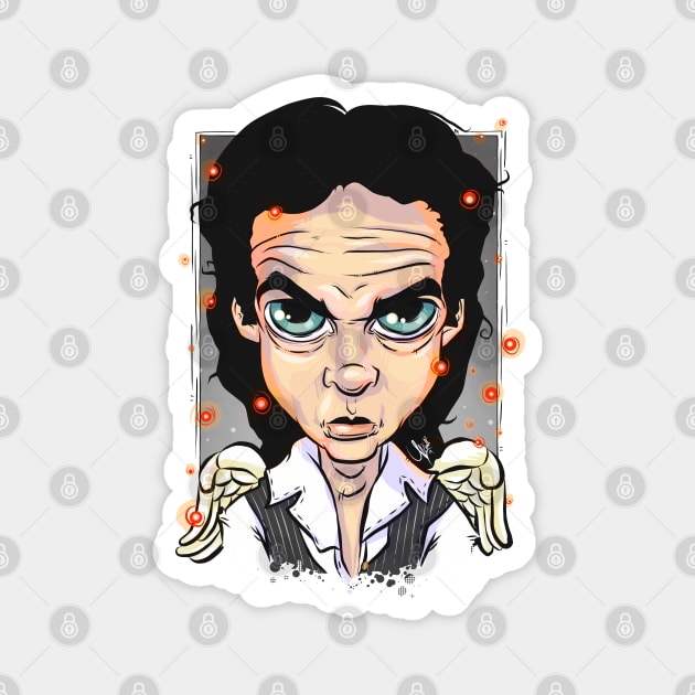 Pop Culture Caricature #18 - Nick Cave Magnet by yazgar