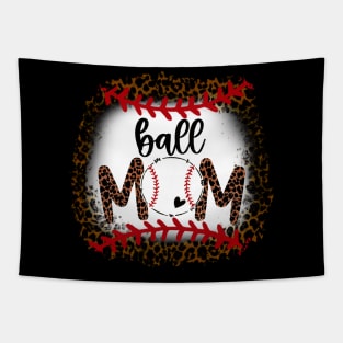 Ball Mom Leopard   Ball Mom Baseball Mom Tapestry