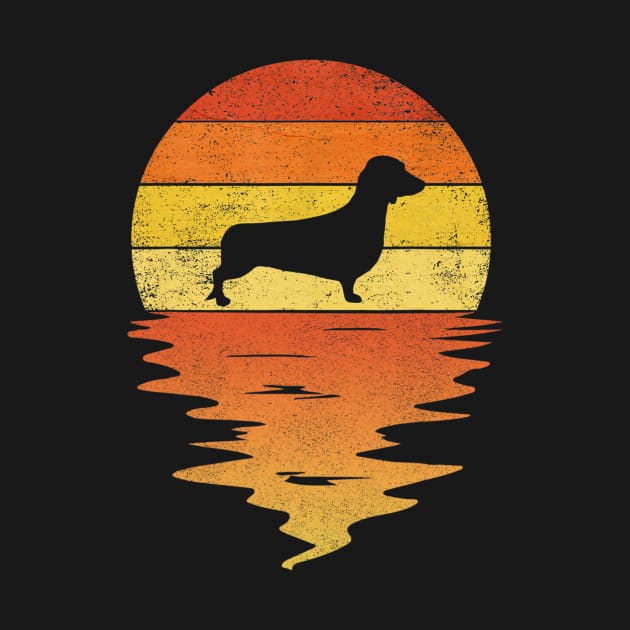 Dachshund Retro Vintage Sunset by Xamgi