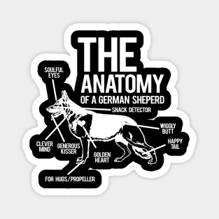 'The Anatomy of German Shepherds' Lovely Pet Dog Gift Magnet