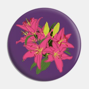 Flowers Stargazer Lily Pin