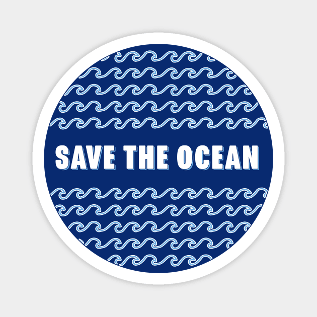 Save The Ocean Waves Magnet by lukassfr