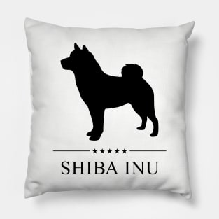 Shiba Inu Black Silhouette Pillow