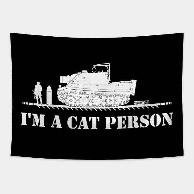 im a cat person Sturmtiger Tapestry by FAawRay