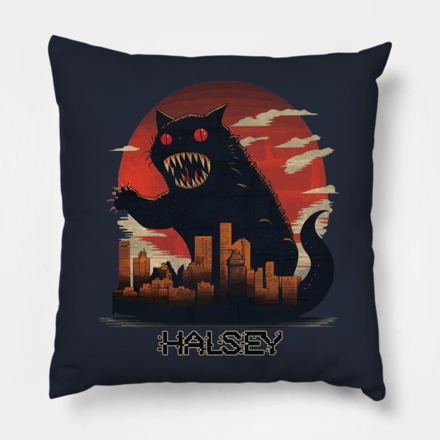 Halsey Pillow by Bike Ilustrada