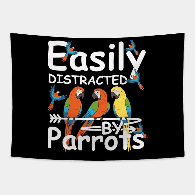 Parrot Shirts For Men Parrot Gifts Women Tropical Parrot Tapestry by PomegranatePower