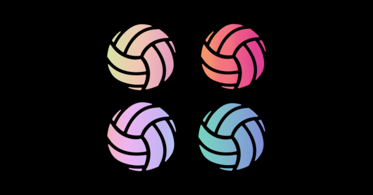 Ombré Volleyball Sticker Set - Volleyball - Posters and Art Prints ...