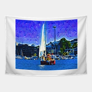 Seattle Sailing Tapestry