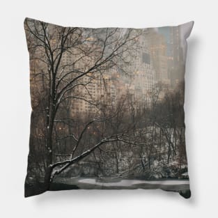 New York Winter 3 Pillow