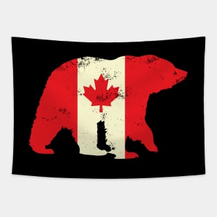 Canadian Maple Leaf Bear Tapestry