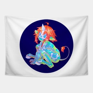 Momo. Lion - unicorn. Tapestry