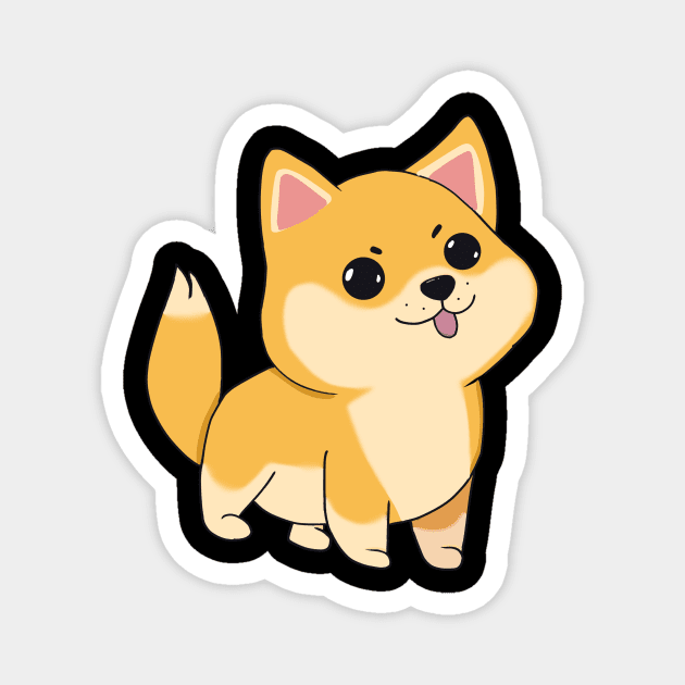 Kawaii Shiba Inu Dog, Love Shiba Inus Magnet by logiamerch