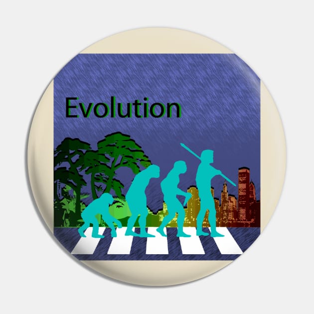 Evolution crosswalking Pin by Cybertrunk