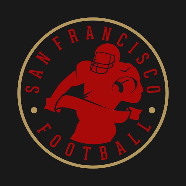 San Francisco Football Team Color by Toogoo