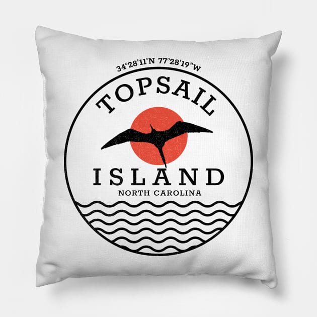 Topsail Island, NC Summertime Vacationing Abstract Sunrise Pillow by Contentarama