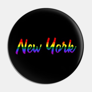 New York Gay Pride LGBT Rainbow Flag Pin