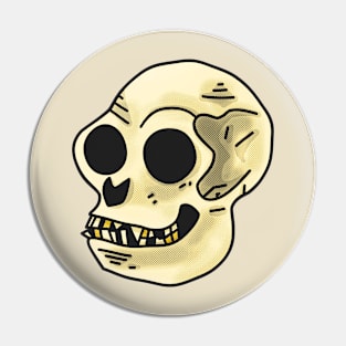 The Skull of a Spider Monkey Comic Cartoon Art Pin