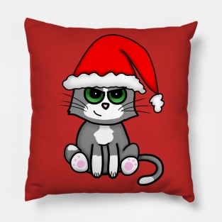 Christmas Kitty (Small Print) Pillow