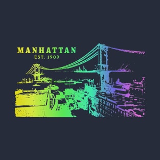 Manhattan New York Decorative Art T-Shirt