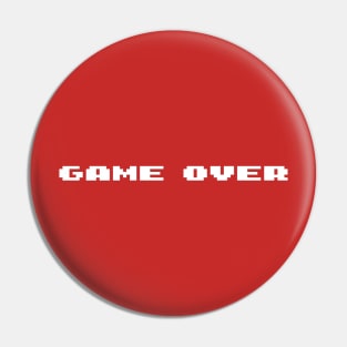 Video Games Game Over Screen Pin